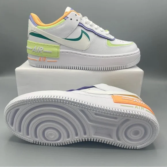 Nike AIR FORCE 1 SHADOW CASUAL SHOES MULTI-COLOR/ WHITE/WOMEN - Picture 16 of 16